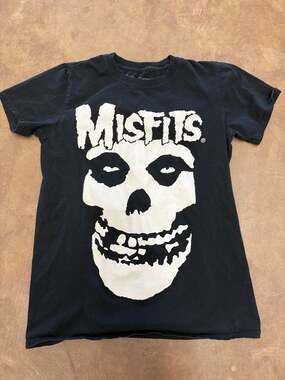 2021 Misfits Fiend Skull Graphic Band Tee Black Shirt Size Small